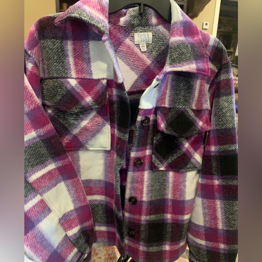 Purple plaid Shacket